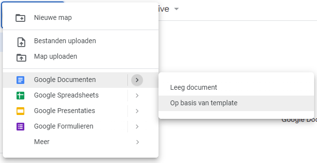 google document aanmaken